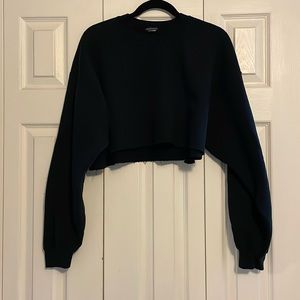 Cropped Nasty Girl Black Sweatershirt size XL